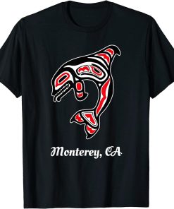 Native American Monterey CA Red Orca Killer Whale T-Shirt