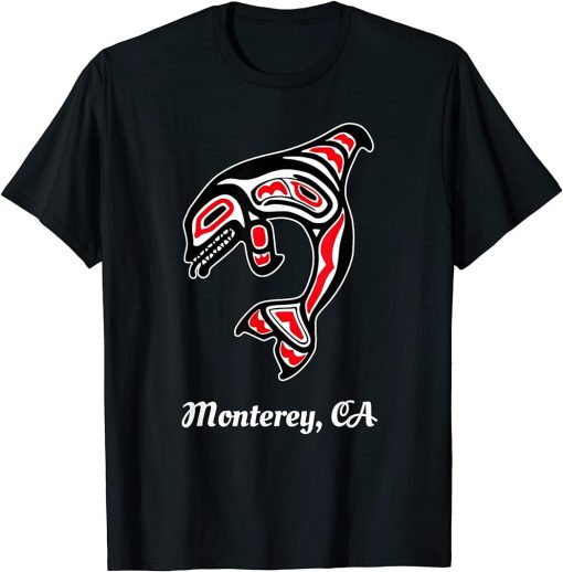 Native American Monterey CA Red Orca Killer Whale T-Shirt