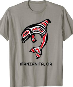 Manzanita, Oregon Native American Orca Killer Whales Gift T-Shirt