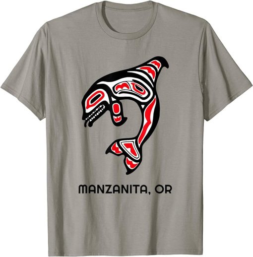 Manzanita, Oregon Native American Orca Killer Whales Gift T-Shirt